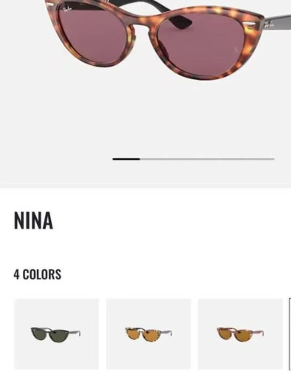 RayBan Nina Cat Eye Sunglasses